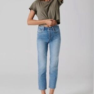 Denim Forum The Arlo High Rise Straight Leg Jeans